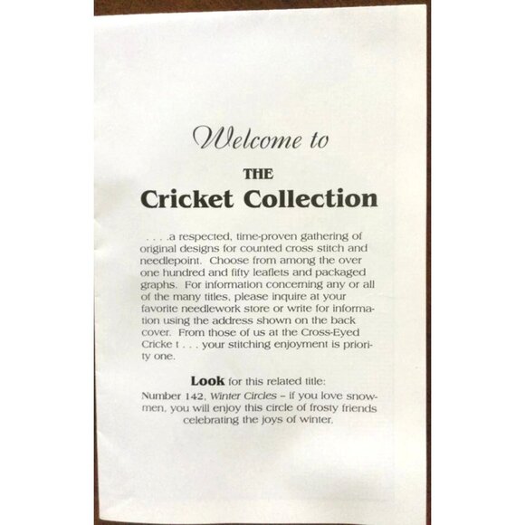 Cross Stitch Pattern The Cricket Collection 154 A Well-Dress Man Vicki Hastings - Picture 3 of 5